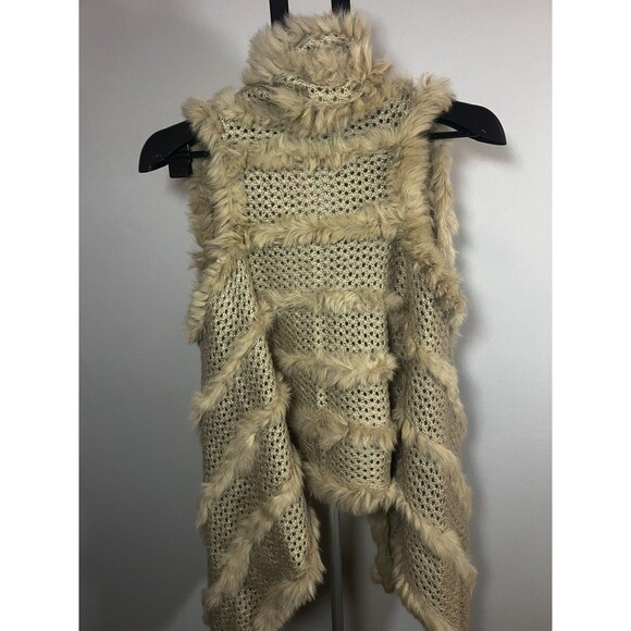 Dolce Cabo Fur Trim Knit Vest – Size S/M - Picture 5 of 10